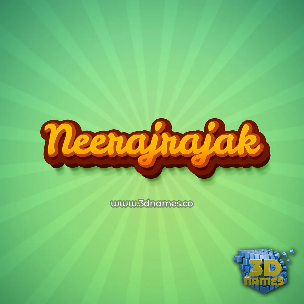 neerajrajak in Green Rays style - 3D name wallpaper