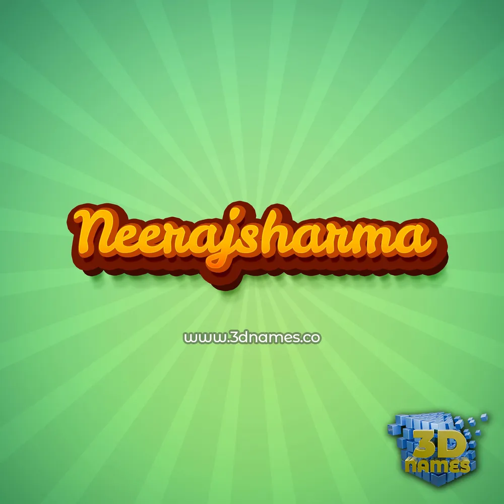 neerajsharma in Green Rays style - 3D name wallpaper
