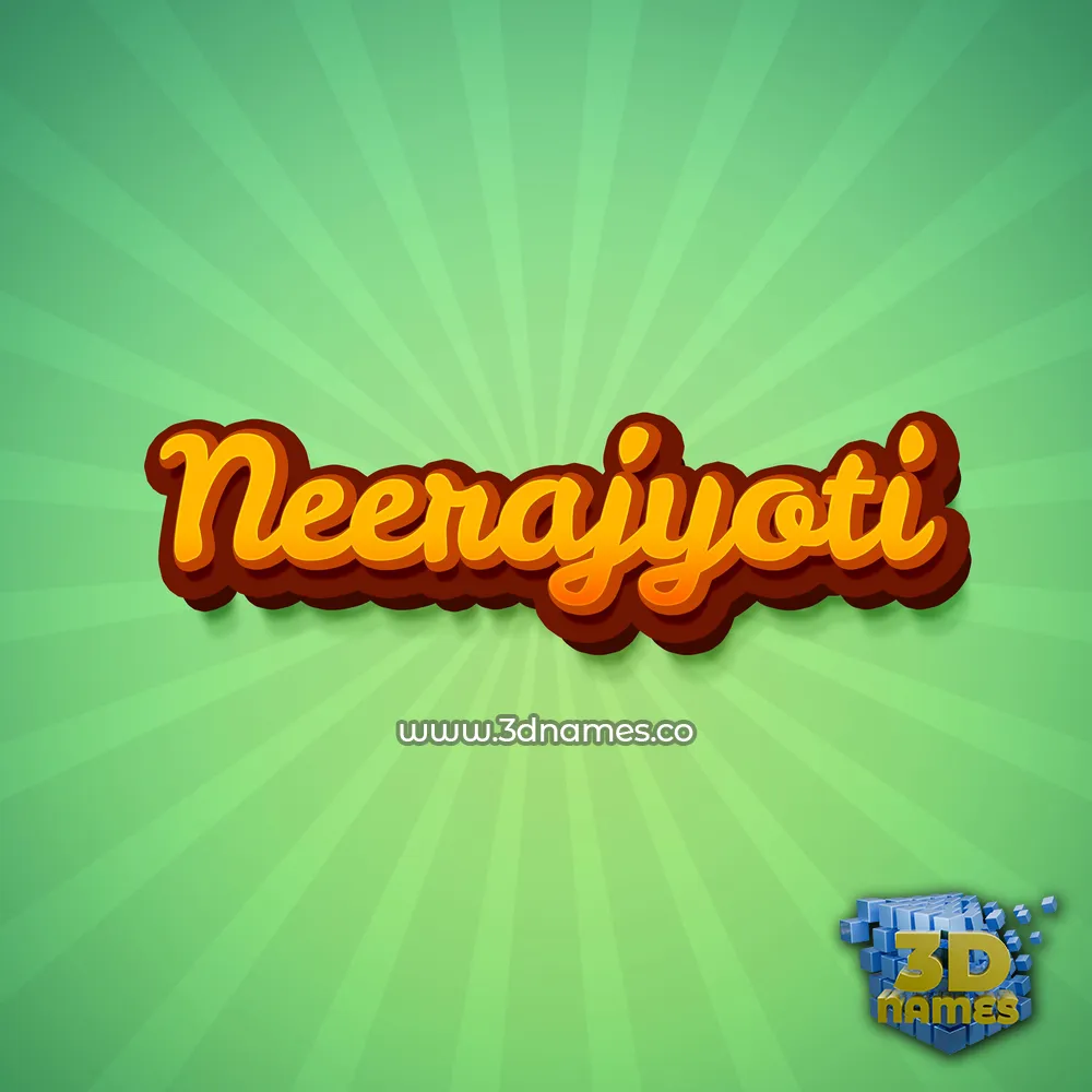 neerajyoti in Green Rays style - 3D name wallpaper