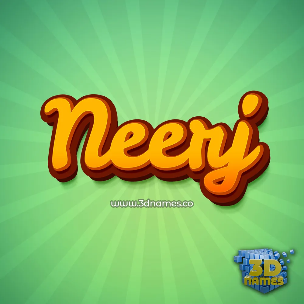 neerj in Green Rays style - 3D name wallpaper