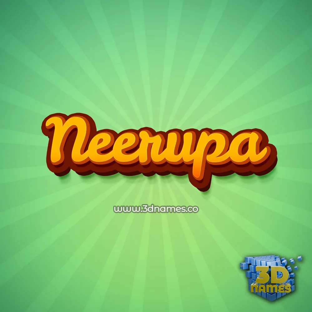 neerupa in Green Rays style - 3D name wallpaper
