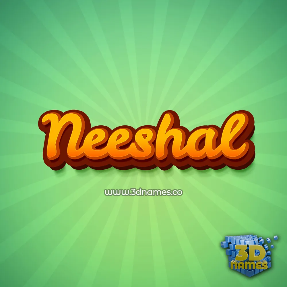 neeshal in Green Rays style - 3D name wallpaper