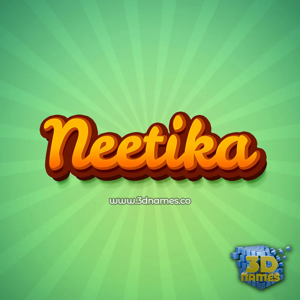 neetika in Green Rays style - 3D name wallpaper