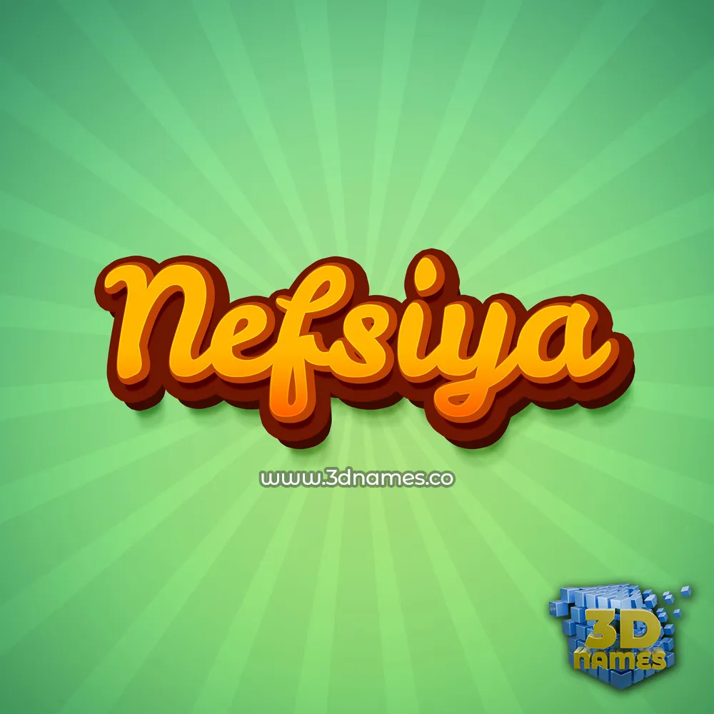 nefsiya in Green Rays style - 3D name wallpaper