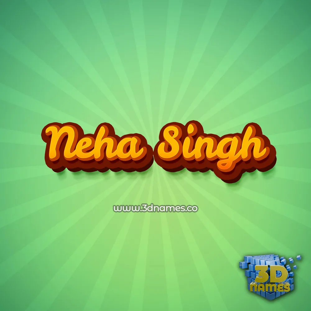 neha singh in Green Rays style - 3D name wallpaper