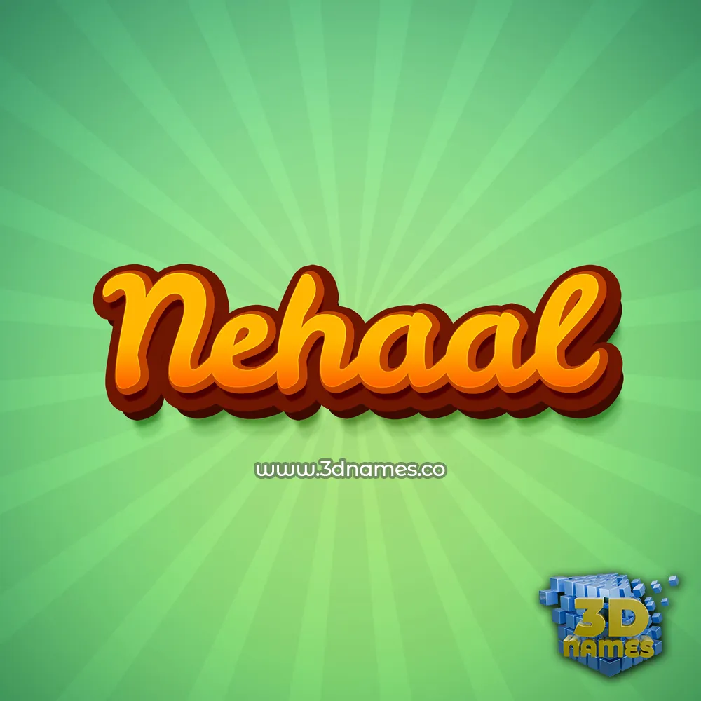nehaal in Green Rays style - 3D name wallpaper