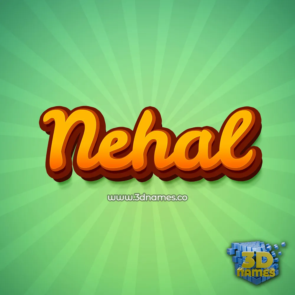 nehal in Green Rays style - 3D name wallpaper