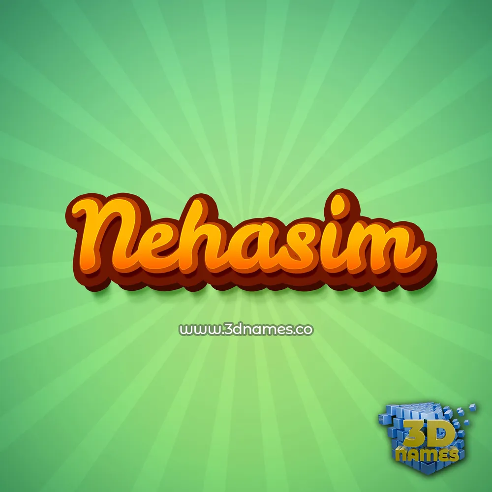 nehasim in Green Rays style - 3D name wallpaper