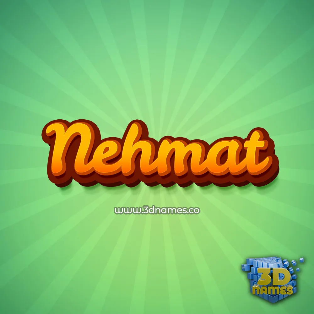 nehmat in Green Rays style - 3D name wallpaper