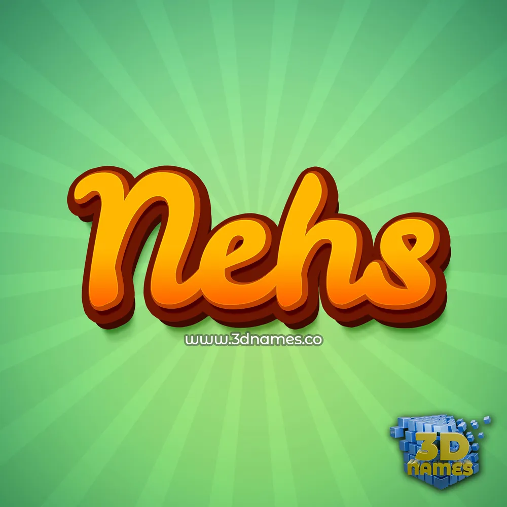 nehs in Green Rays style - 3D name wallpaper