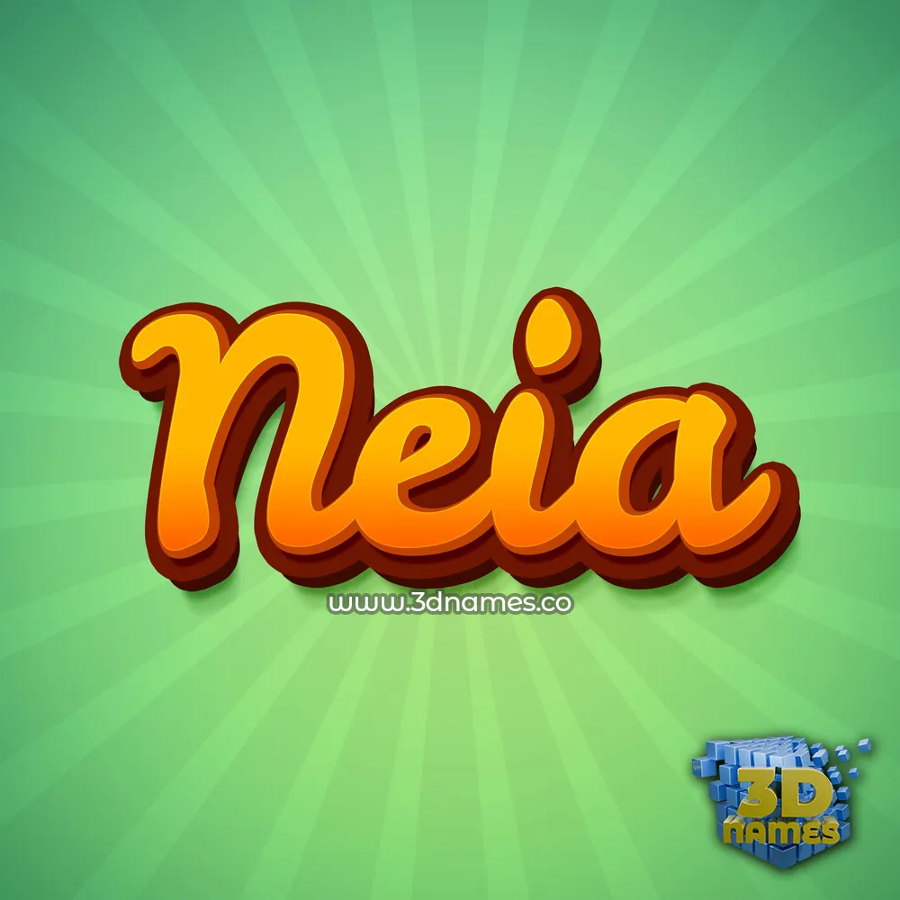 neia in Green Rays style - 3D name wallpaper