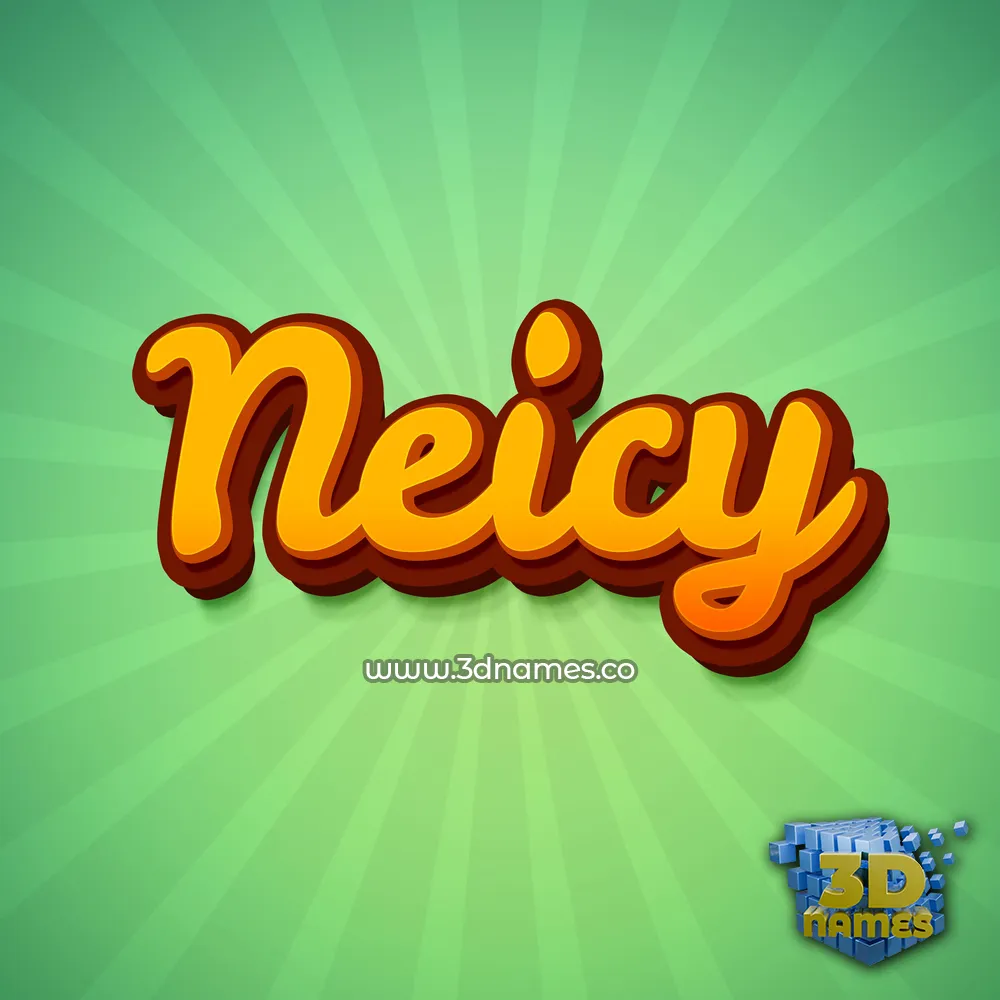 neicy in Green Rays style - 3D name wallpaper