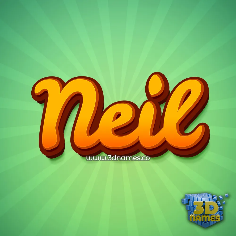 neil in Green Rays style - 3D name wallpaper