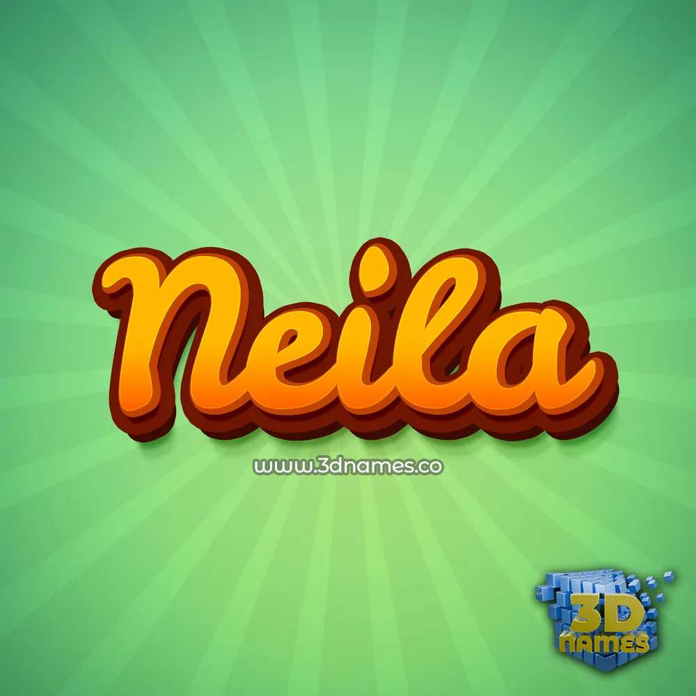 neila in Green Rays style - 3D name wallpaper