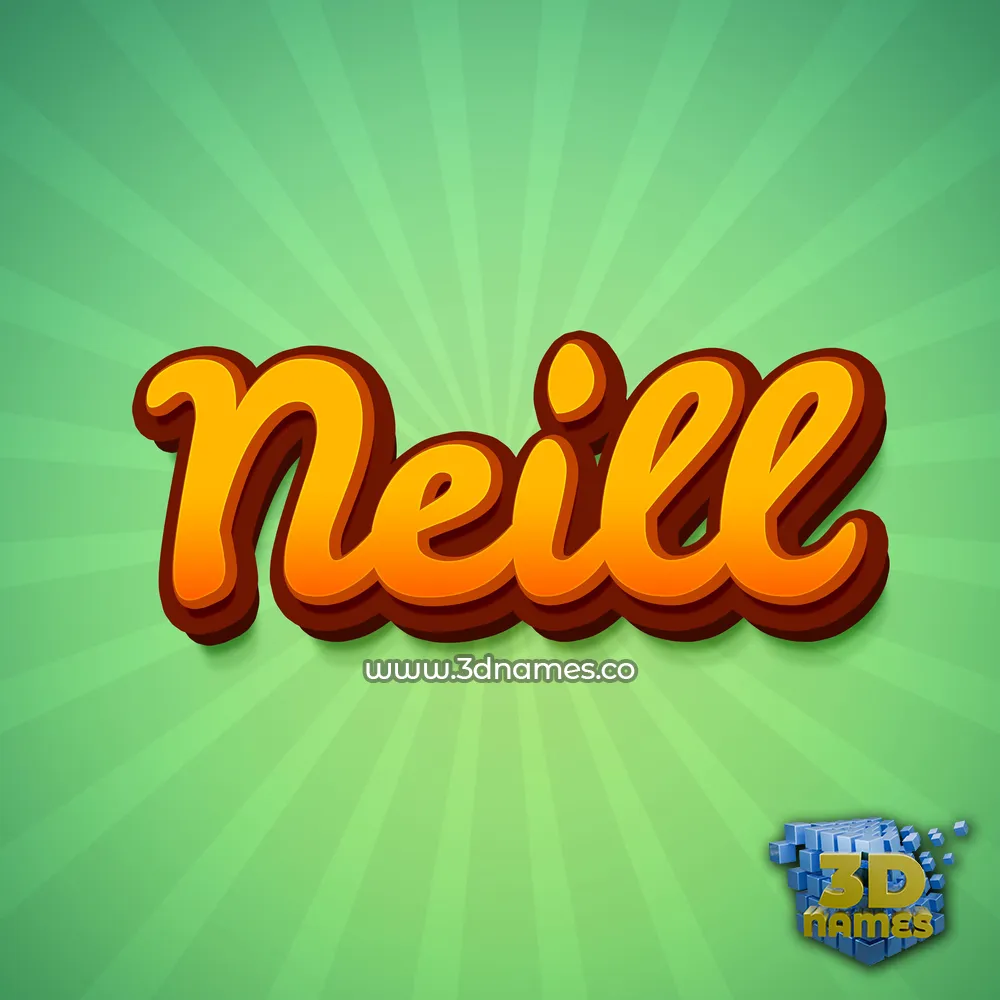neill in Green Rays style - 3D name wallpaper