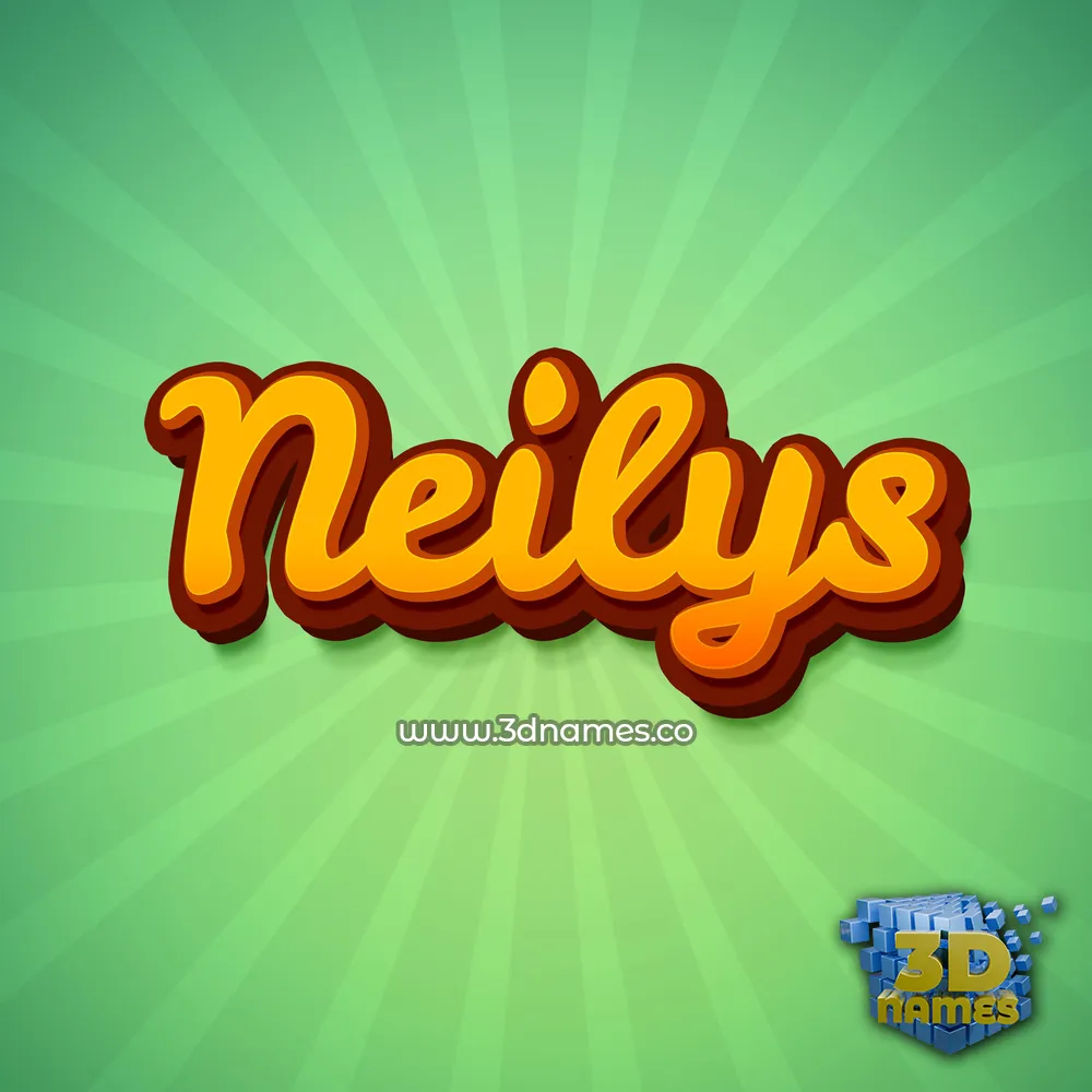 neilys in Green Rays style - 3D name wallpaper