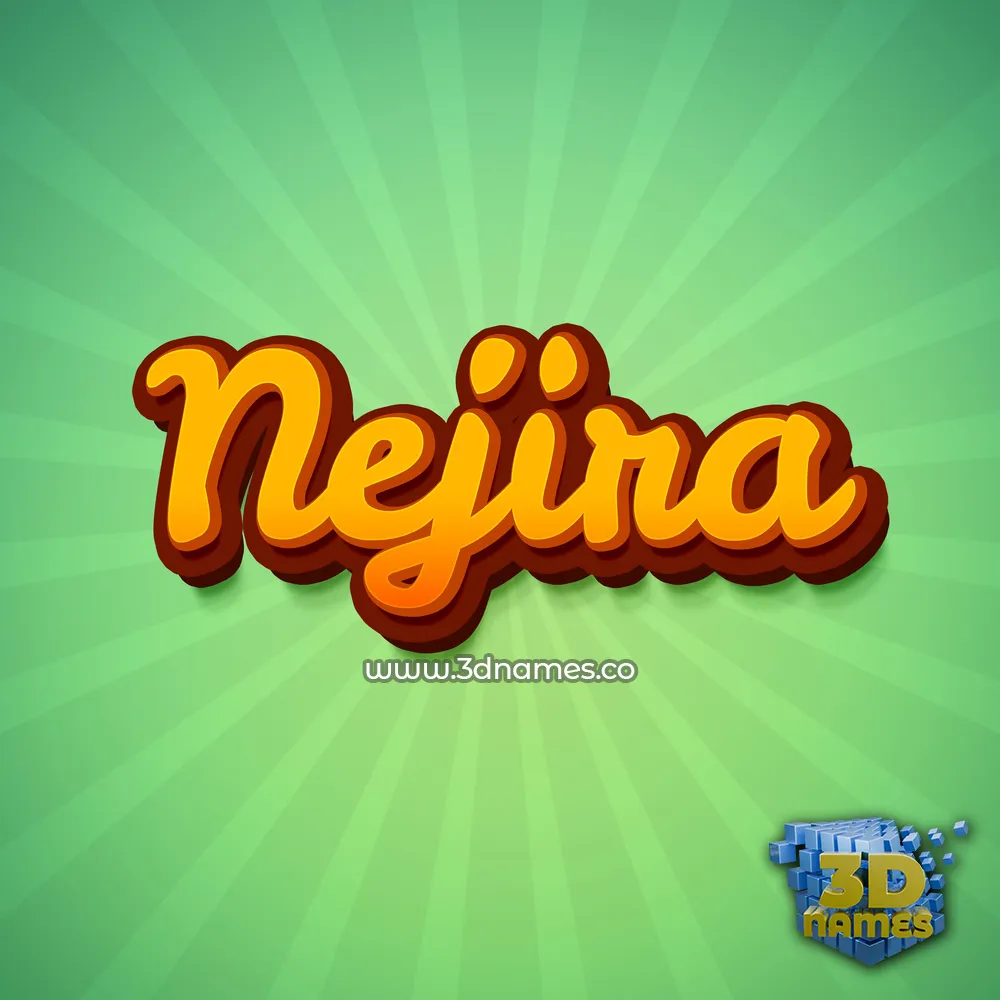 nejira in Green Rays style - 3D name wallpaper