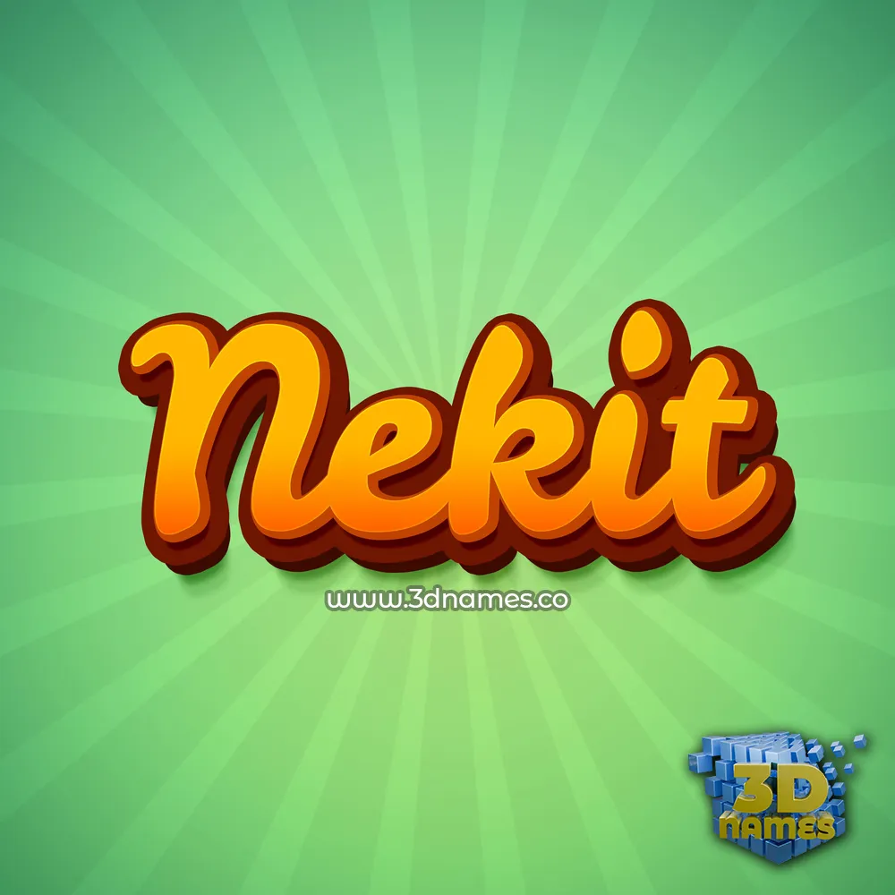 nekit in Green Rays style - 3D name wallpaper