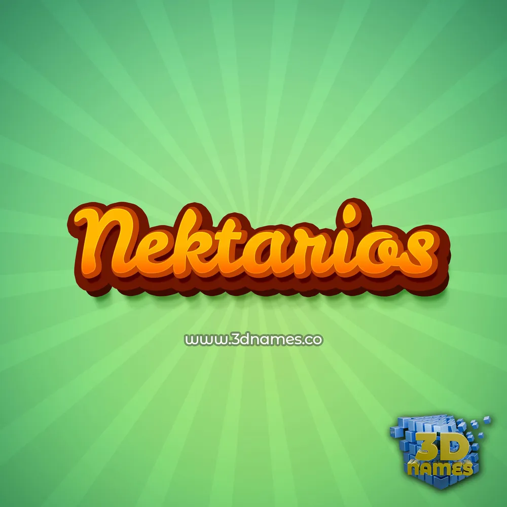 nektarios in Green Rays style - 3D name wallpaper