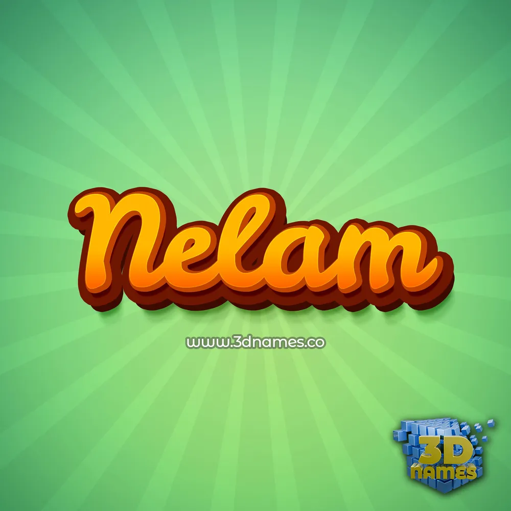 nelam in Green Rays style - 3D name wallpaper