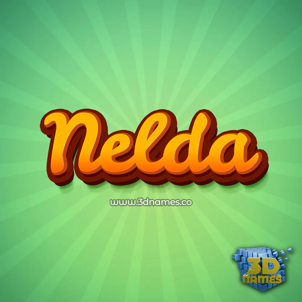 nelda in Green Rays style - 3D name wallpaper