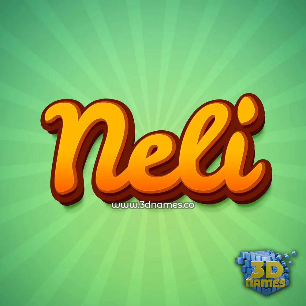 neli in Green Rays style - 3D name wallpaper