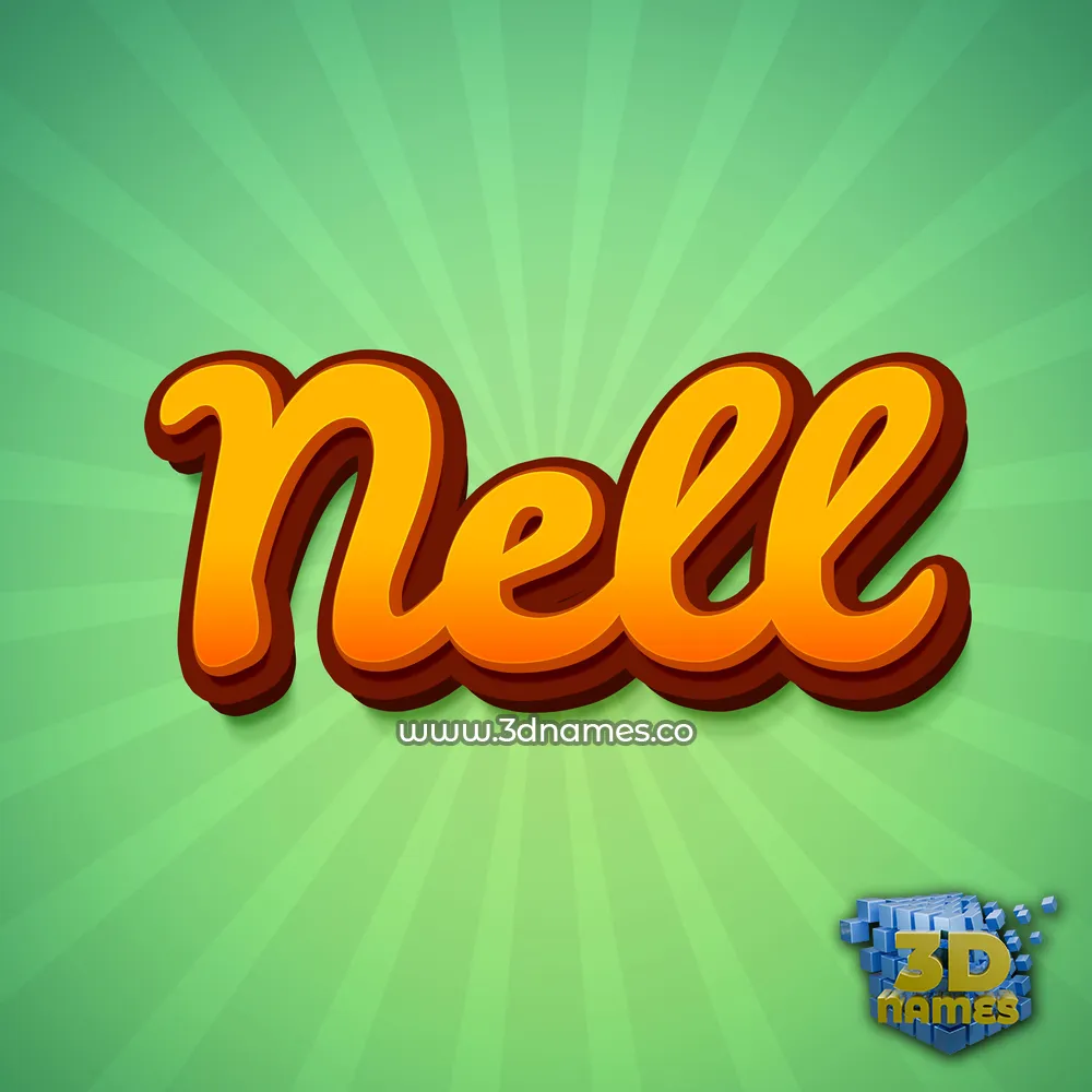 nell in Green Rays style - 3D name wallpaper