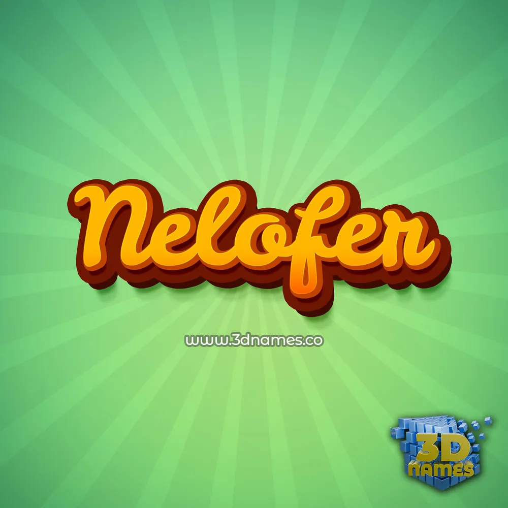nelofer in Green Rays style - 3D name wallpaper
