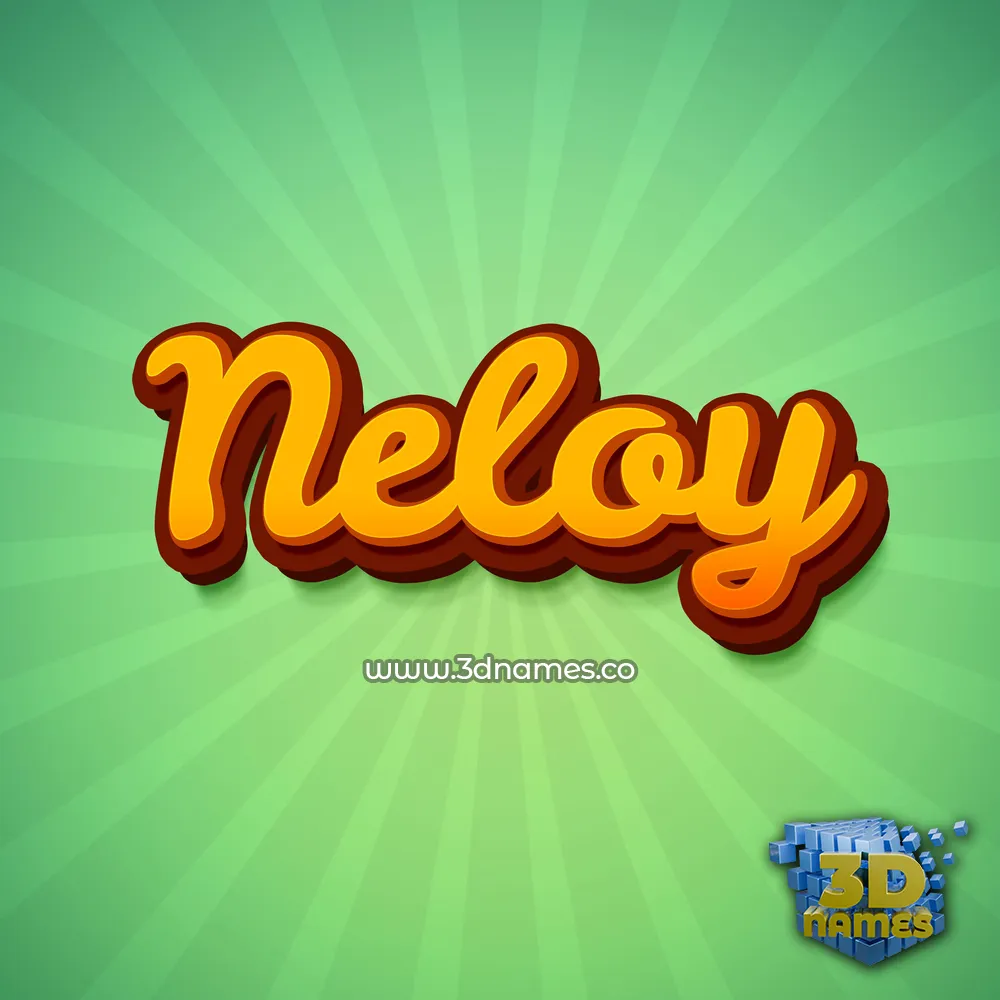 neloy in Green Rays style - 3D name wallpaper