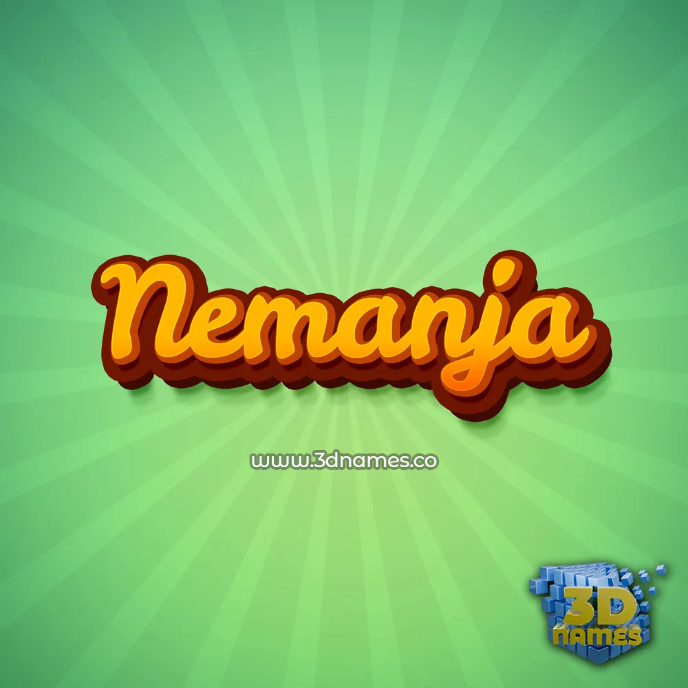 nemanja in Green Rays style - 3D name wallpaper