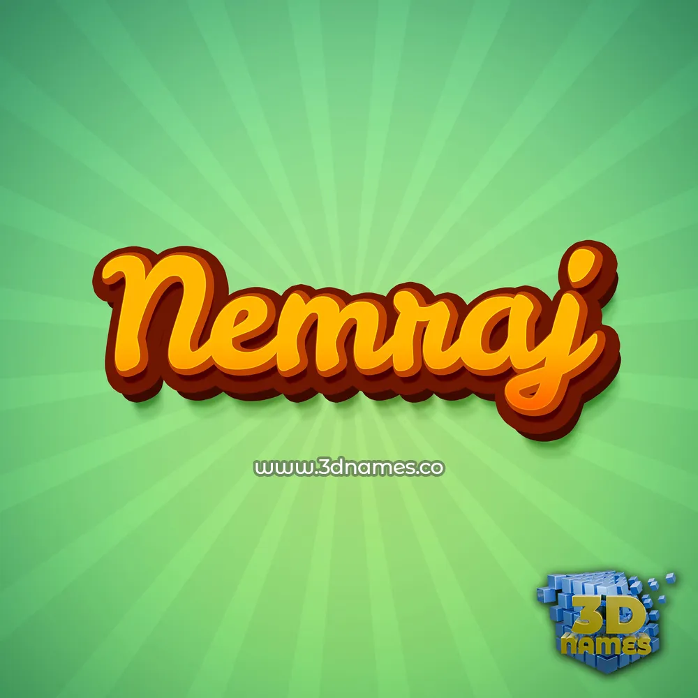 nemraj in Green Rays style - 3D name wallpaper