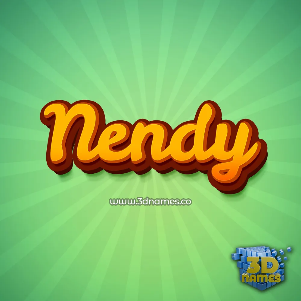 nendy in Green Rays style - 3D name wallpaper