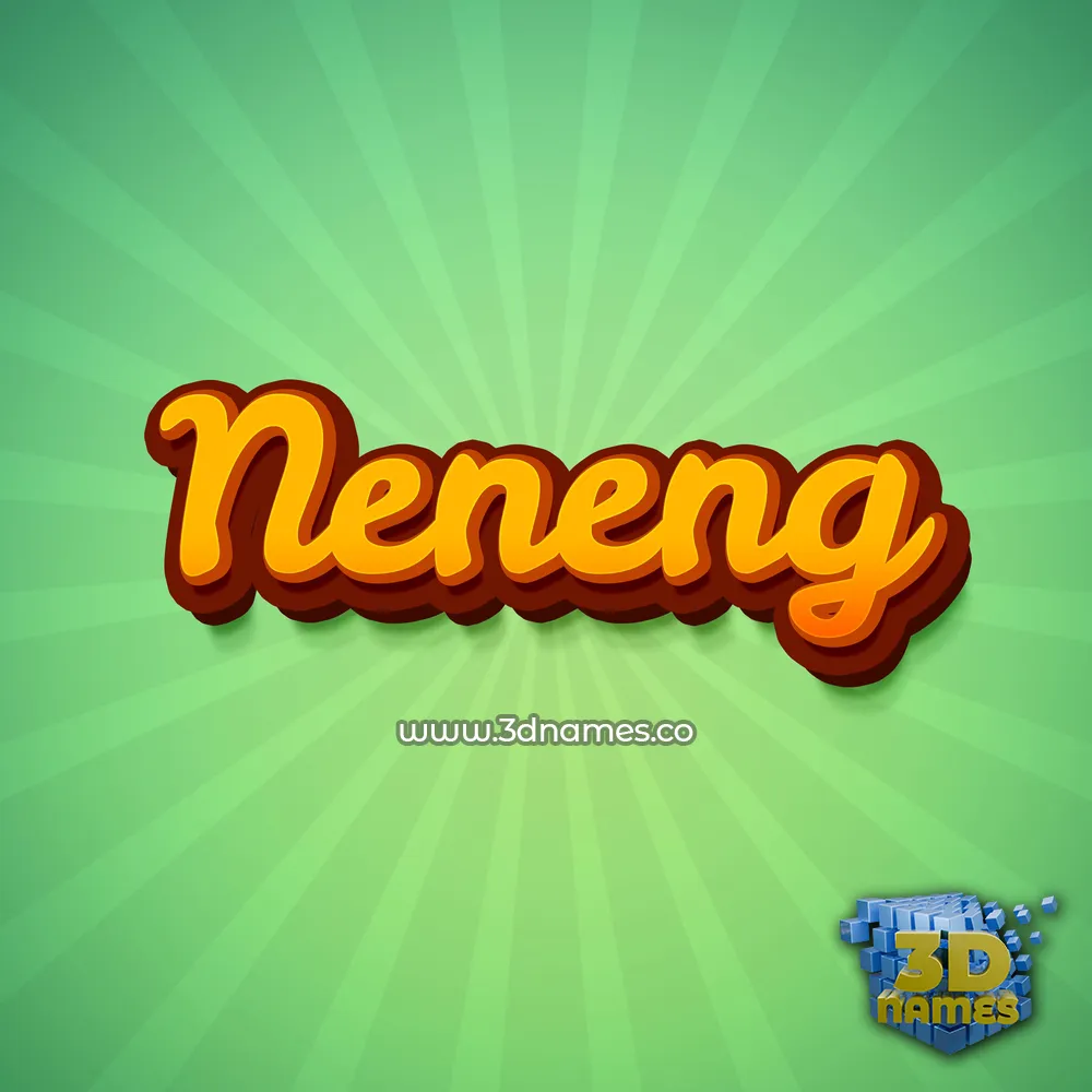neneng in Green Rays style - 3D name wallpaper