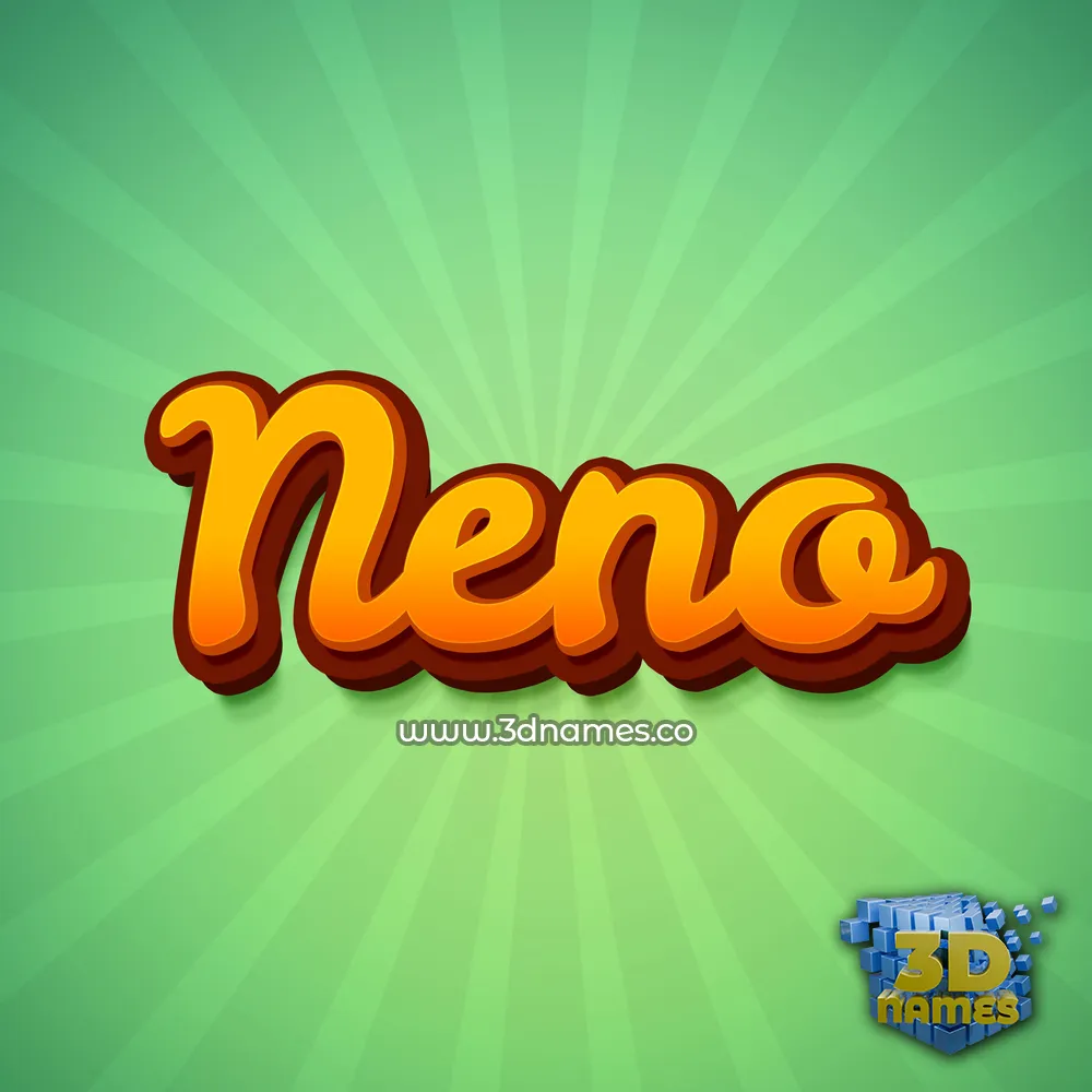 neno in Green Rays style - 3D name wallpaper