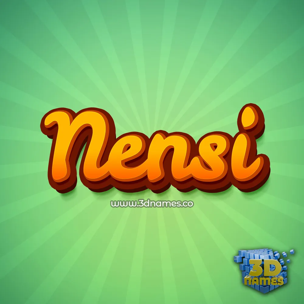 nensi in Green Rays style - 3D name wallpaper
