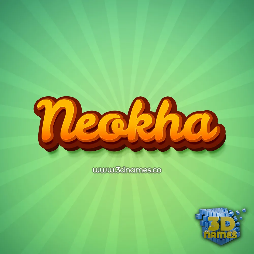 neokha in Green Rays style - 3D name wallpaper