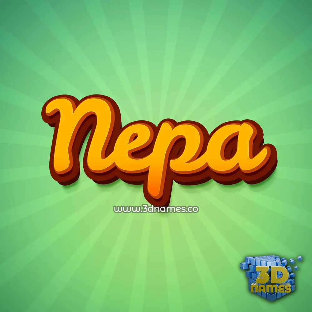 nepa in Green Rays style - 3D name wallpaper