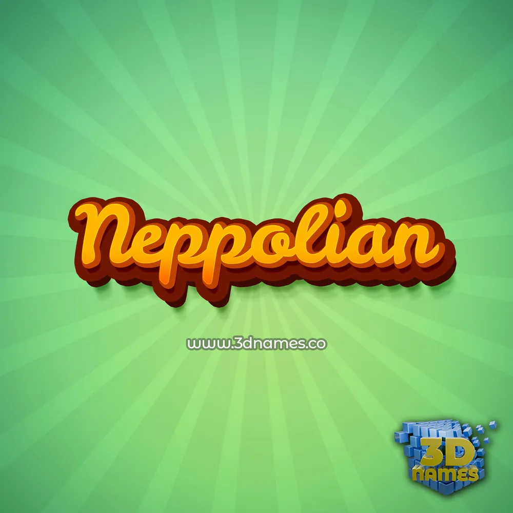 neppolian in Green Rays style - 3D name wallpaper