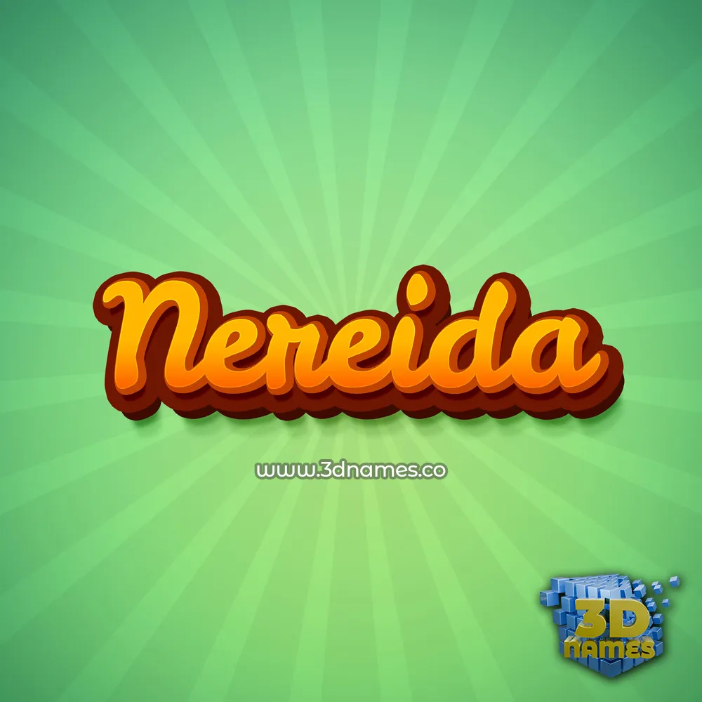 nereida in Green Rays style - 3D name wallpaper