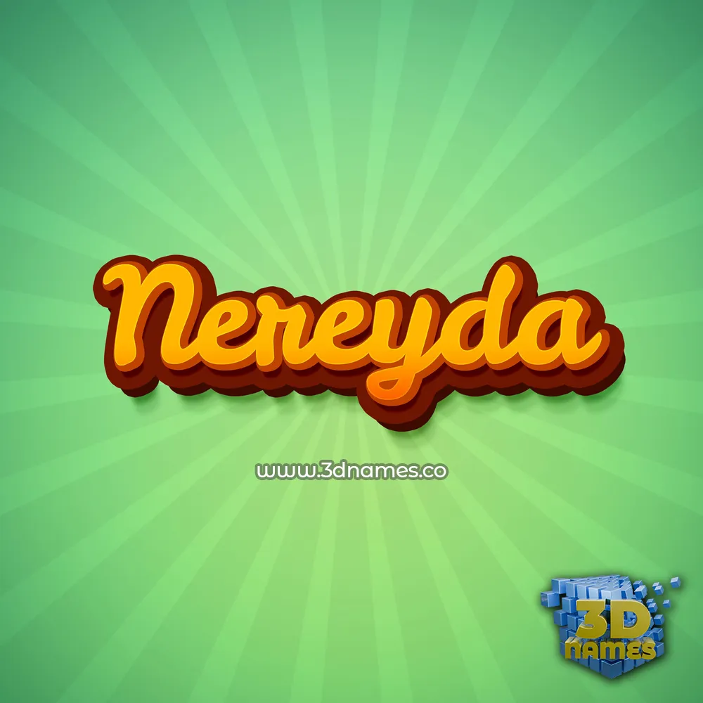 nereyda in Green Rays style - 3D name wallpaper