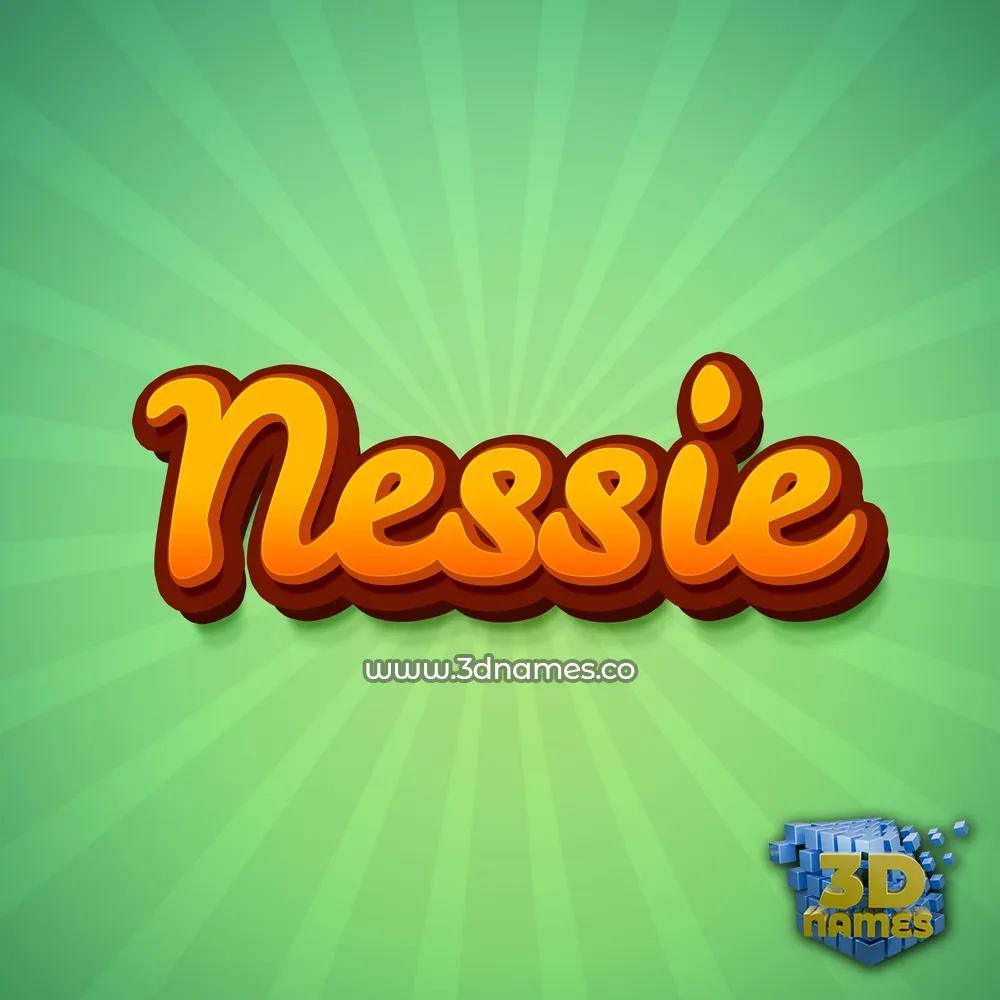 nessie in Green Rays style - 3D name wallpaper