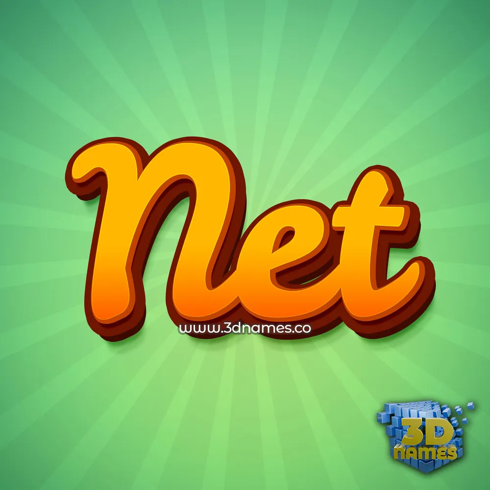 net in Green Rays style - 3D name wallpaper