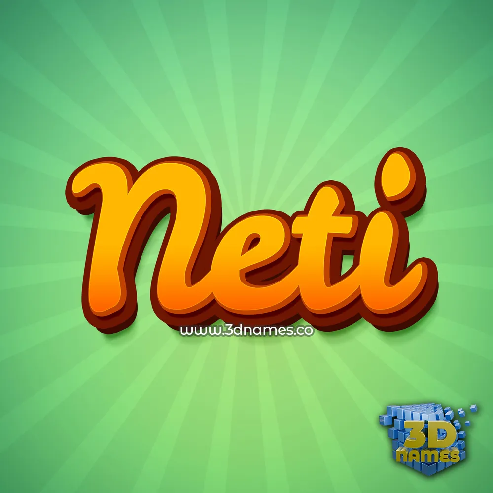 neti in Green Rays style - 3D name wallpaper