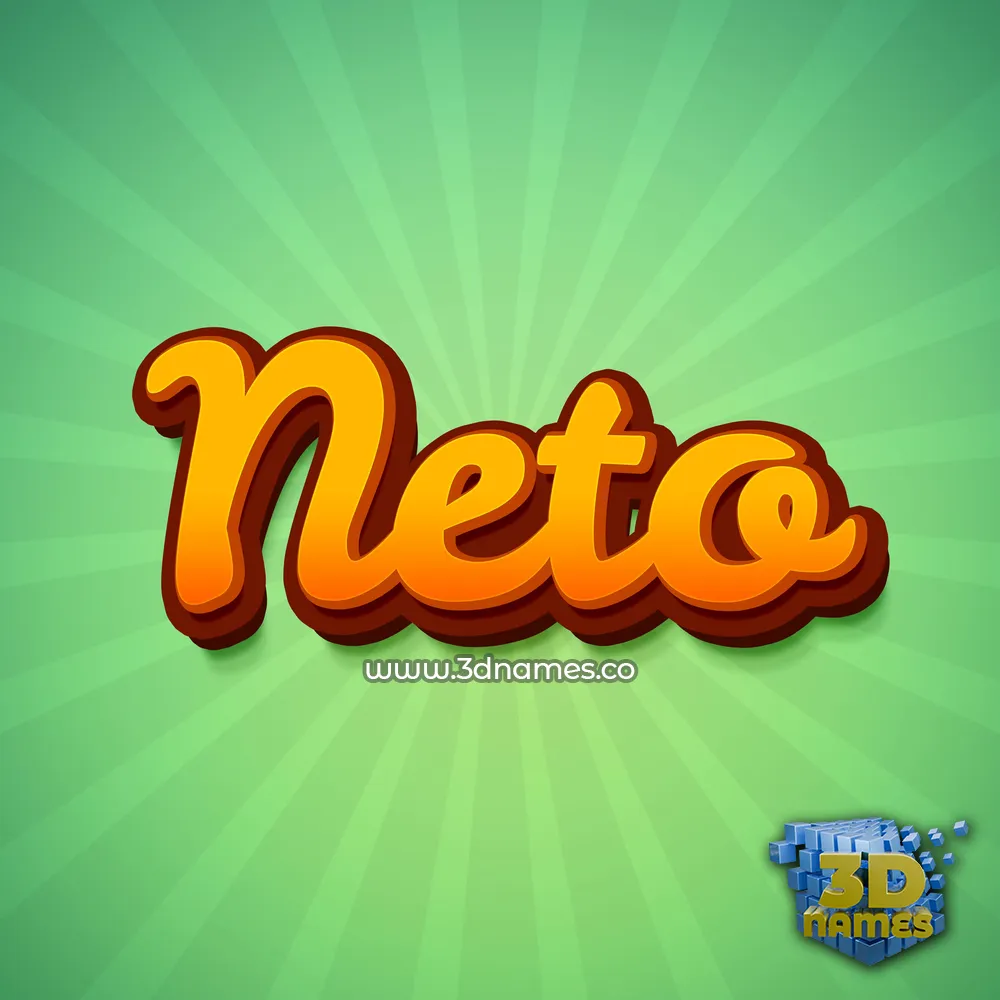 neto in Green Rays style - 3D name wallpaper