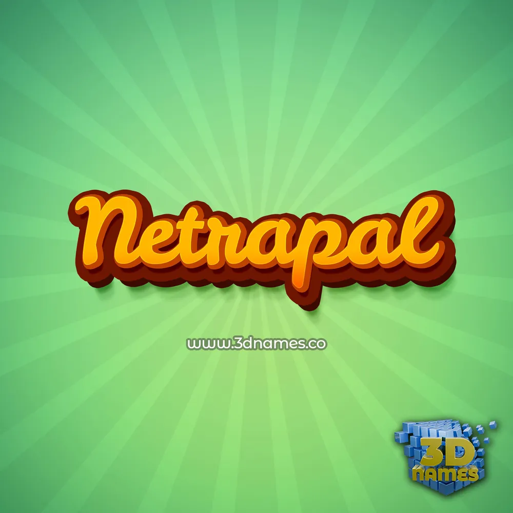 netrapal in Green Rays style - 3D name wallpaper
