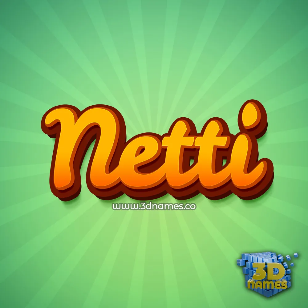 netti in Green Rays style - 3D name wallpaper