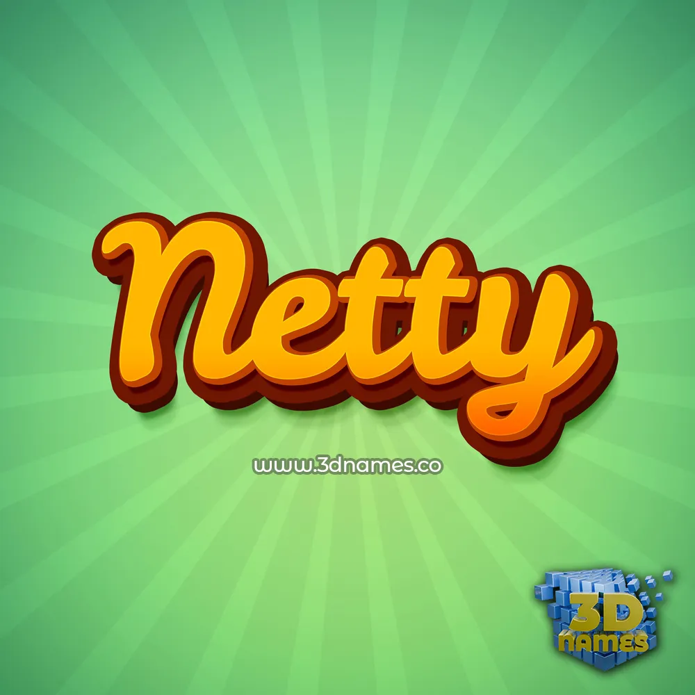 netty in Green Rays style - 3D name wallpaper
