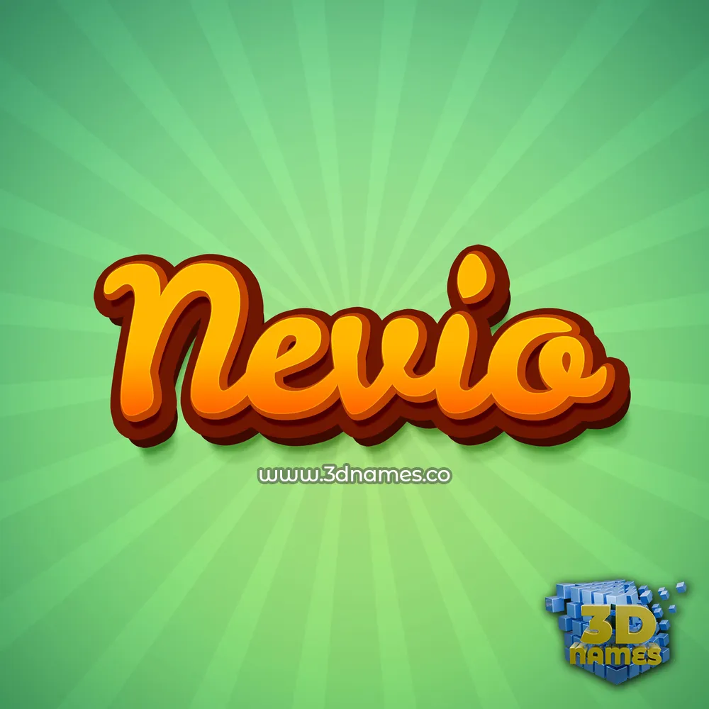 nevio in Green Rays style - 3D name wallpaper