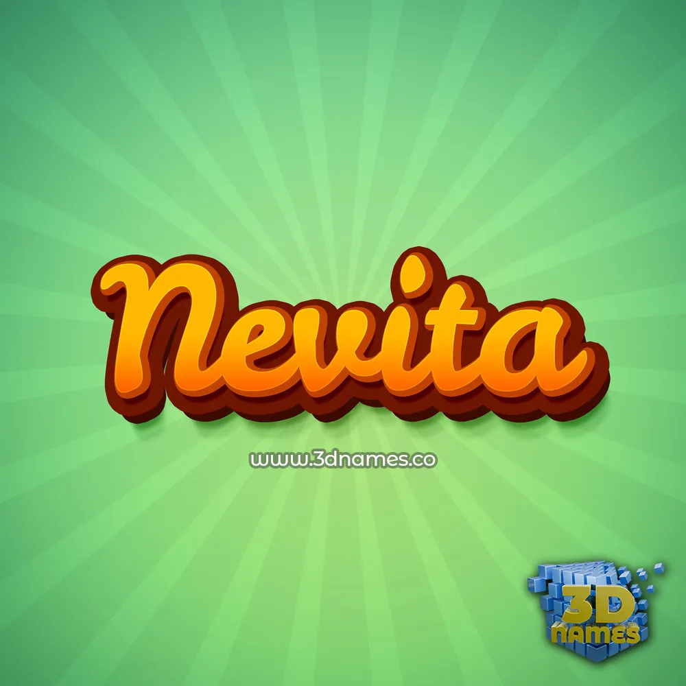nevita in Green Rays style - 3D name wallpaper