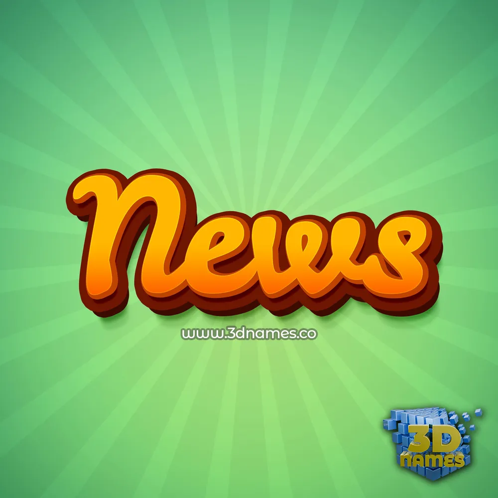 news in Green Rays style - 3D name wallpaper